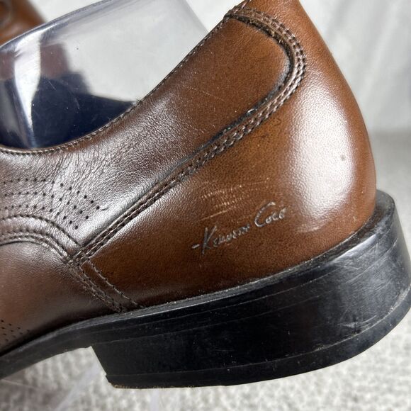 Dress Shoes Kenneth Cole Mens Mister Fashion Laser Brown Leather Oxford Size 10 Dress Shoes Kenneth Cole Mens Mister Fashion Laser Brown Leather Oxford Size 10